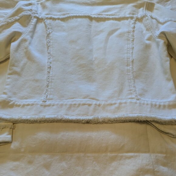 CLIO White Denim Jacket Size 8. - Picture 9 of 14